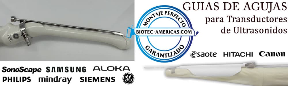 guias de aguja para transductores de ultrasonidos